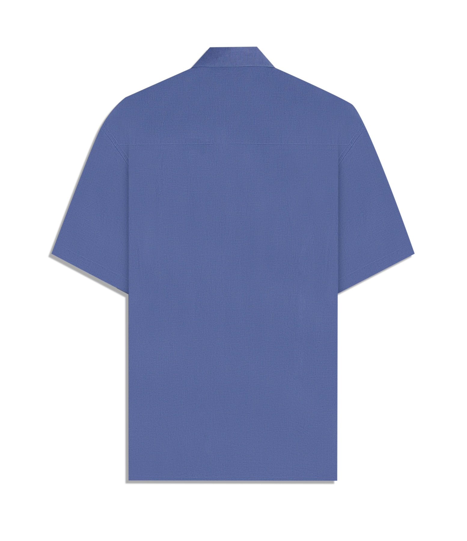 Camisa Linho  Unicollor Retro Irish Azul Seco