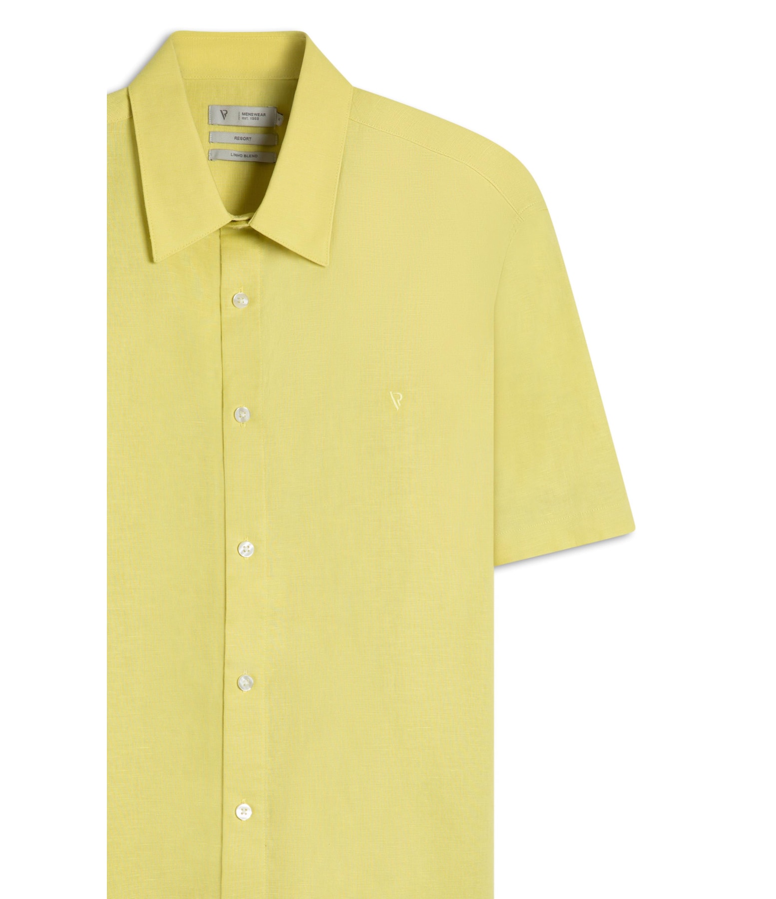 Camisa Linho Unicollor Surf Irish Lemom
