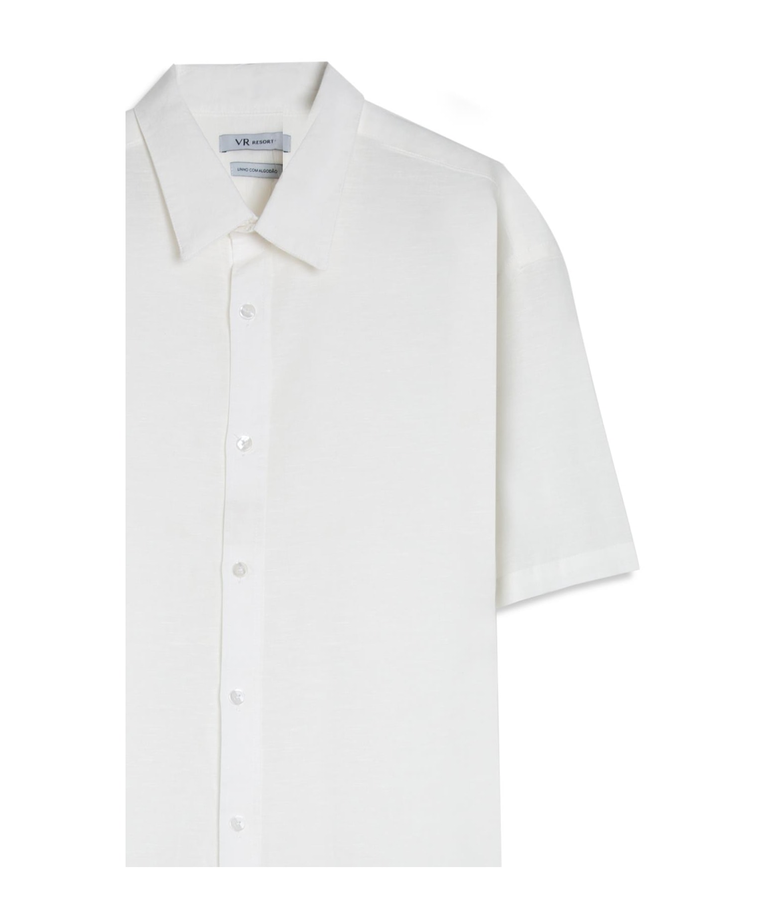 Camisa Linho Unicollor Surf Irish White