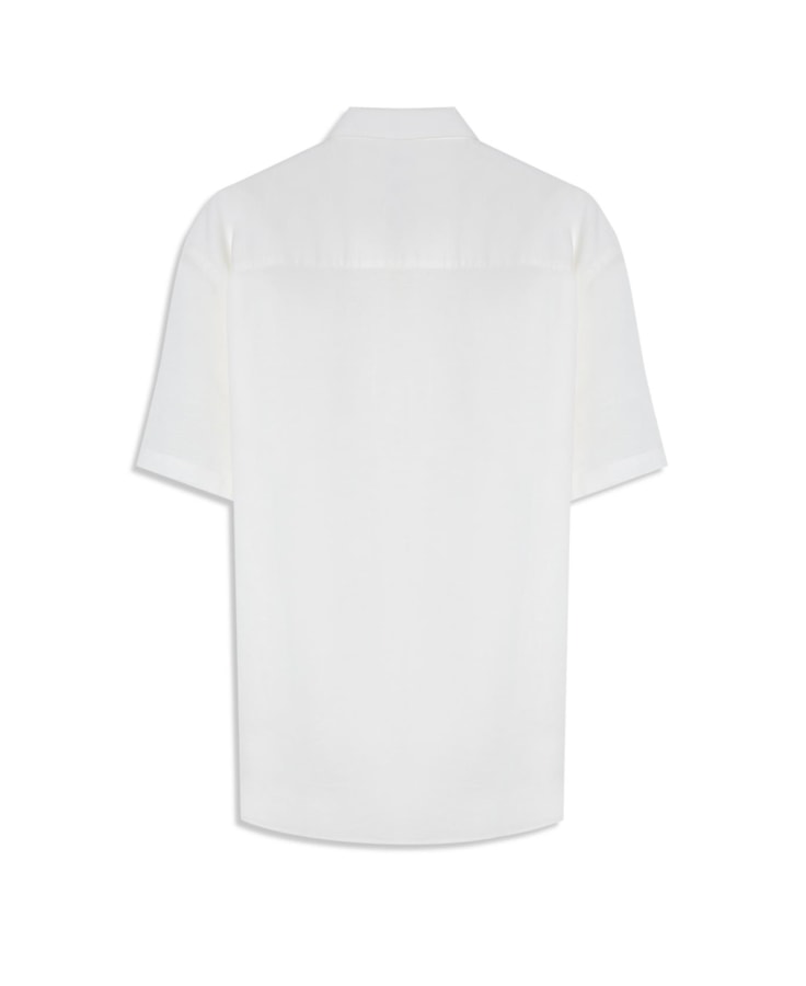 Camisa Linho Unicollor Surf Irish White