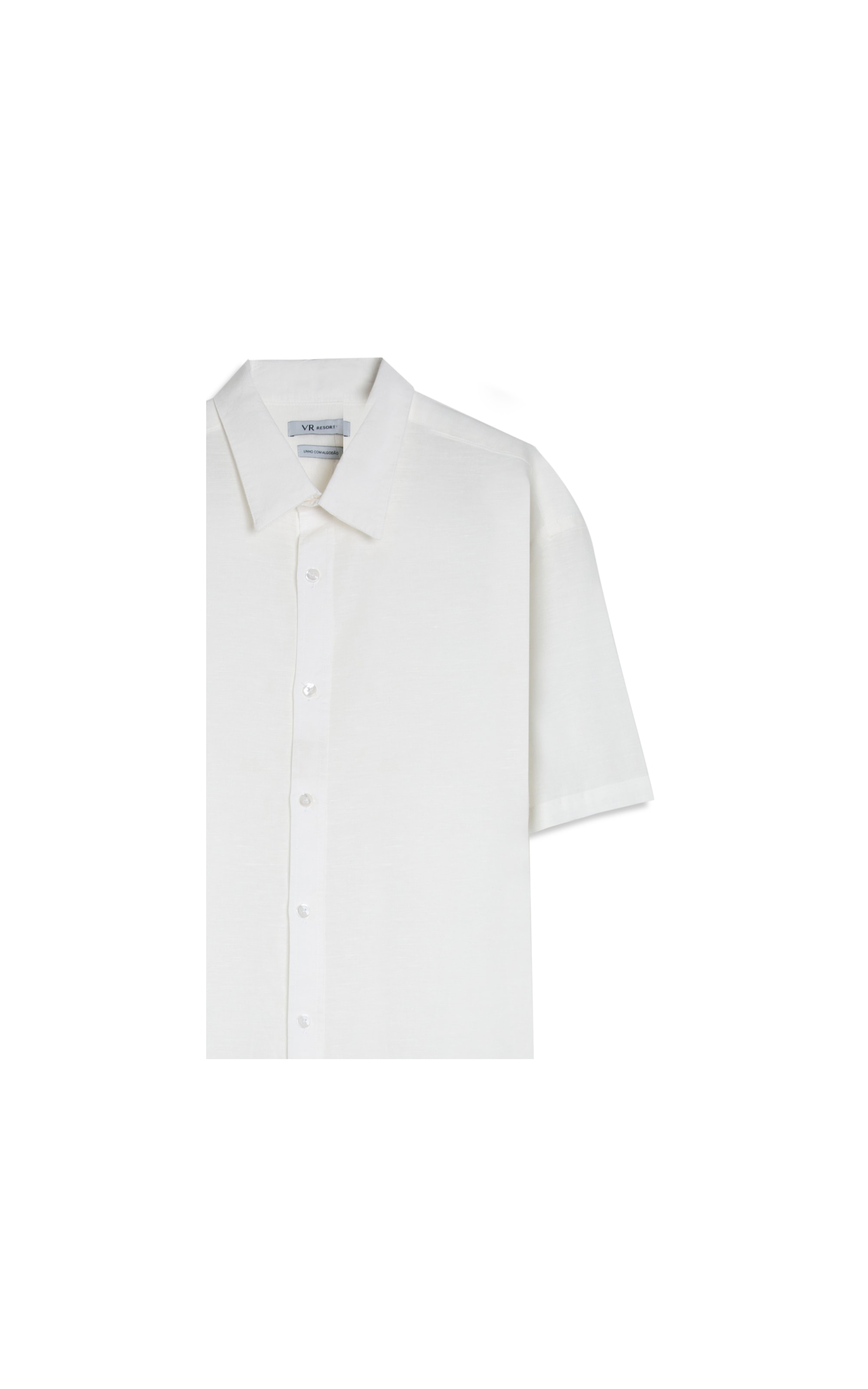 Camisa Linho Unicollor Surf Irish White