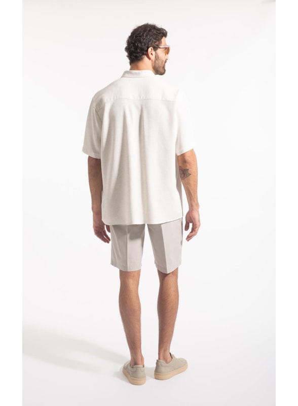 Camisa Linho Visco Torino Retro Shang Natural