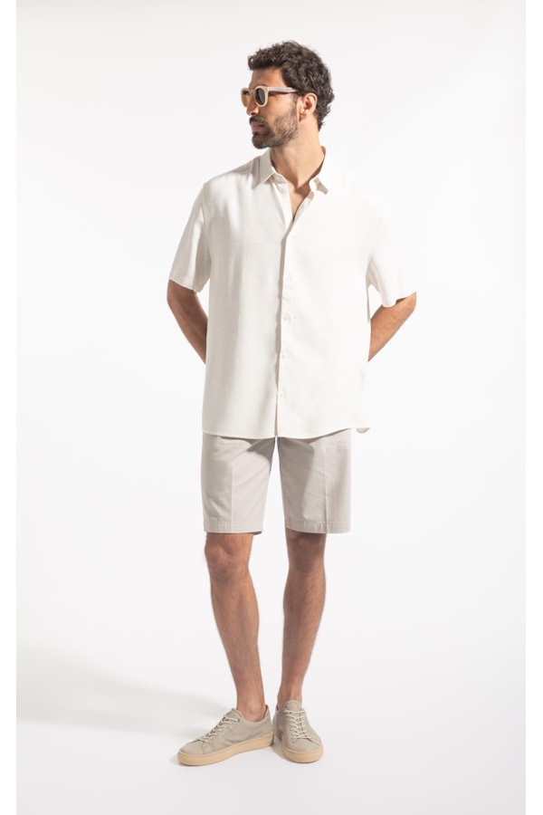 Camisa Linho Visco Torino Retro Shang Natural