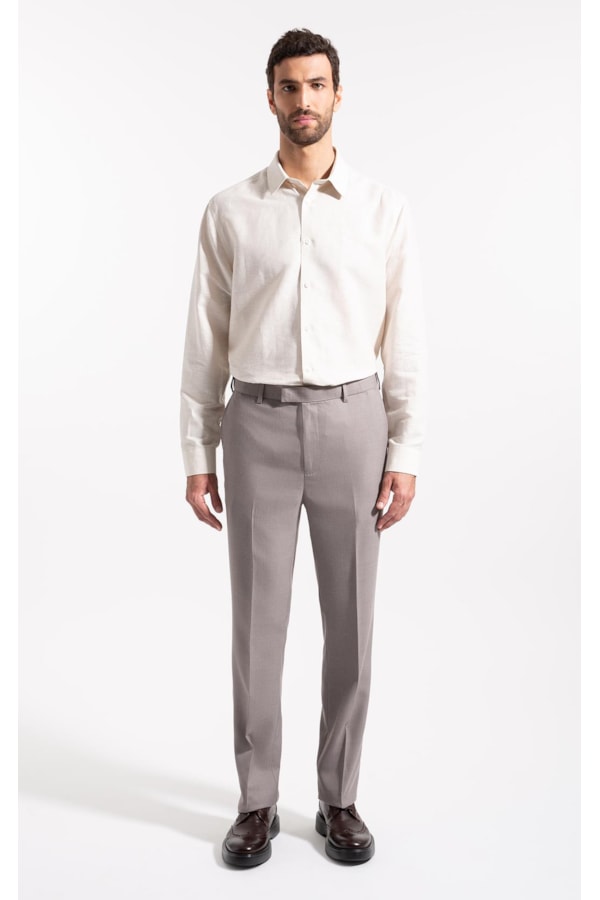 Camisa Linho Walles Classic Shangai Natural