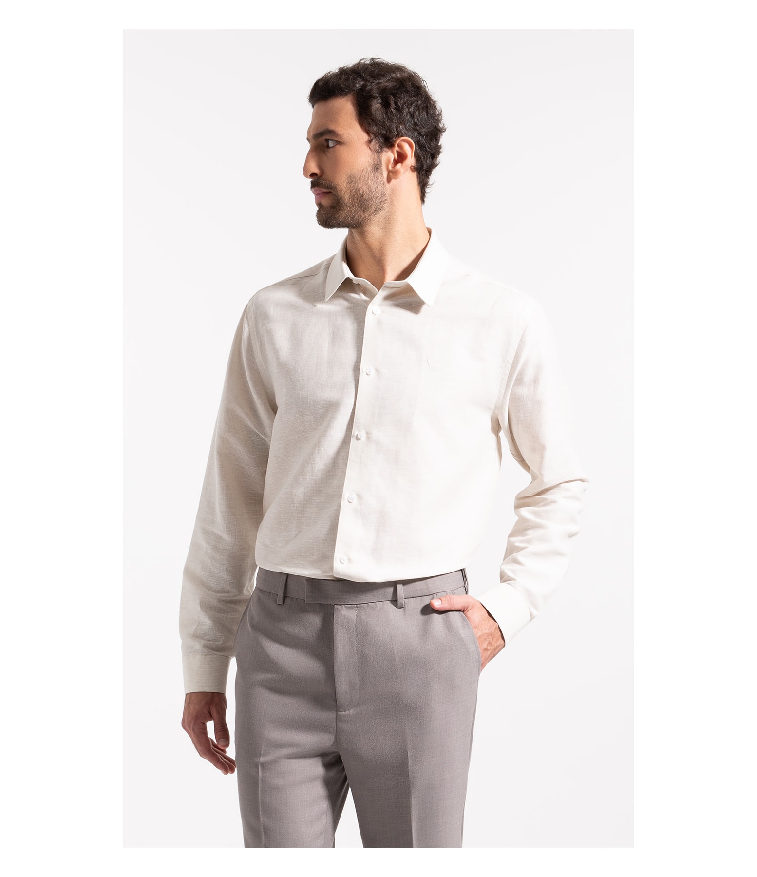 Camisa Linho Walles Classic Shangai Natural
