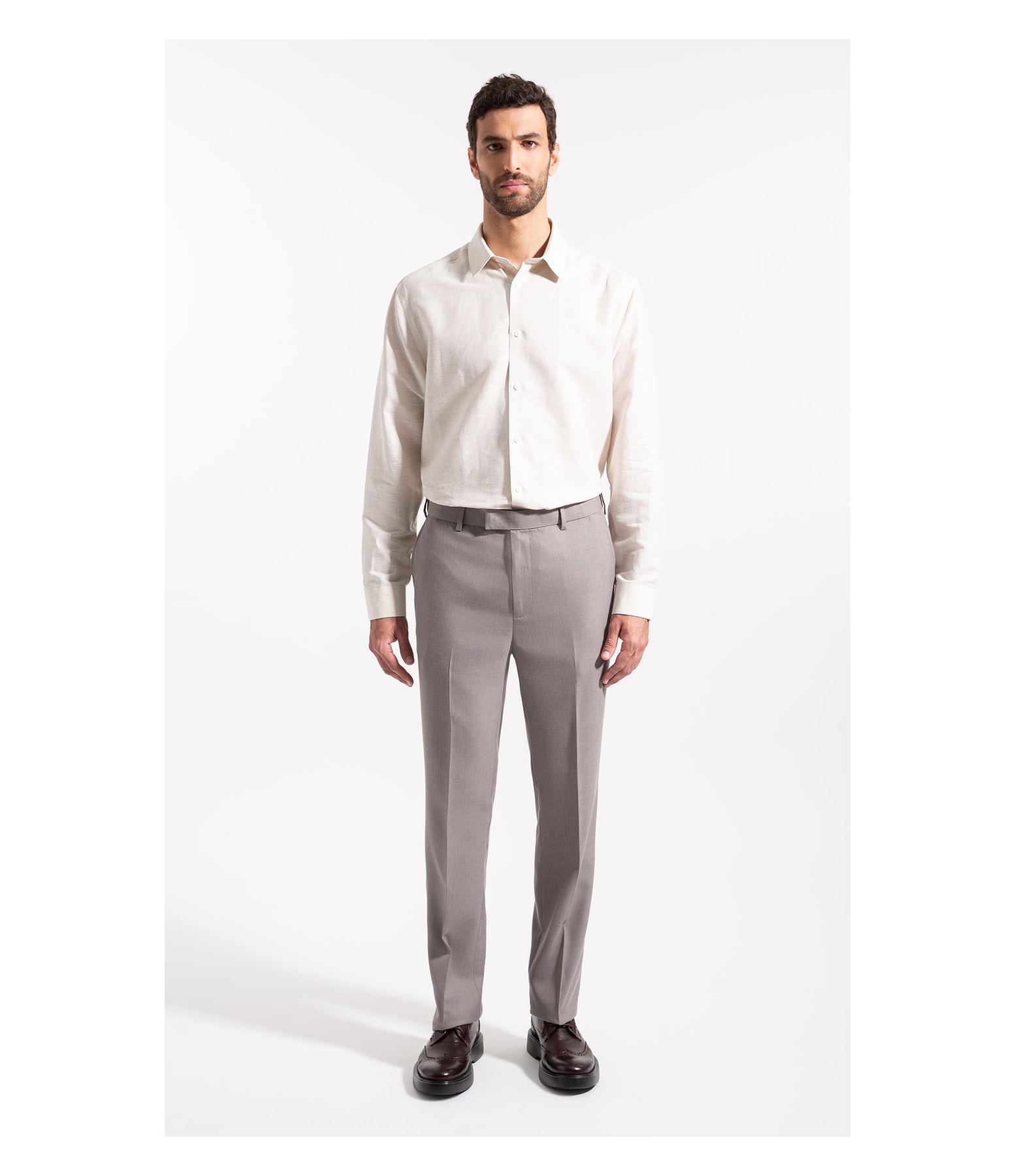 Camisa Linho Walles Classic Shangai Natural