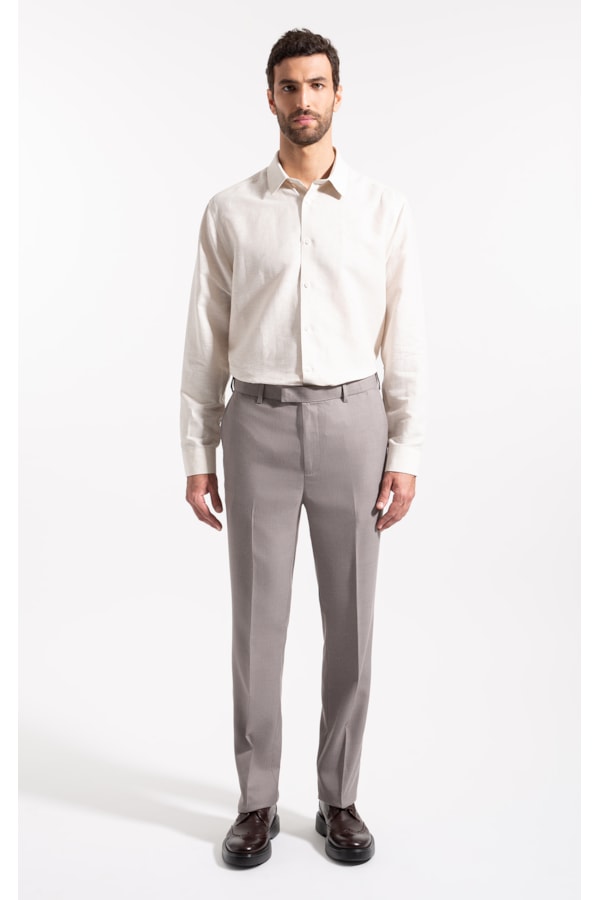 Camisa Linho Walles Classic Shangai Natural