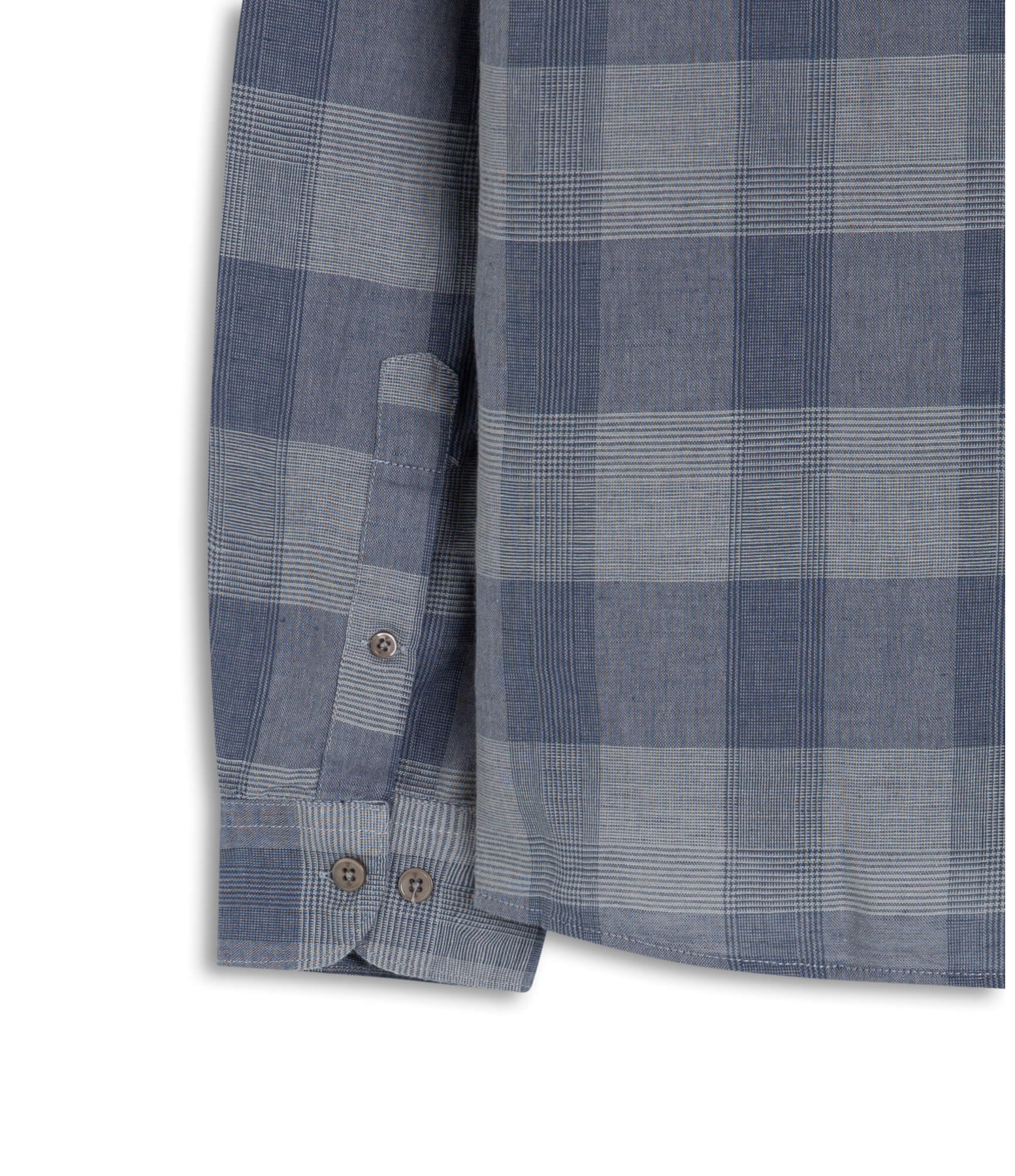 Camisa Linho Xadrez Galles Azul Pervante