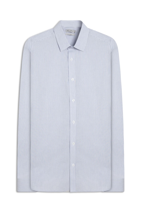Camisa Listra Monza C/ Bol Class Shan Ml Azul Claro Mescla
