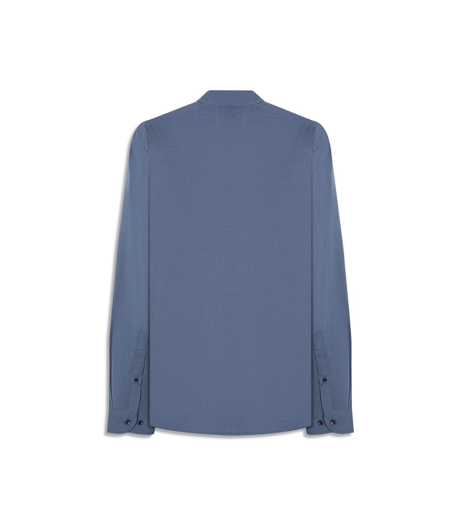 Camisa Ly Fil a Fil Slim Shanghai Ml Azul Jeans