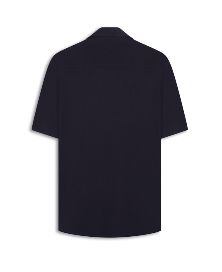 Camisa Malha Pima Slim Dark Navy