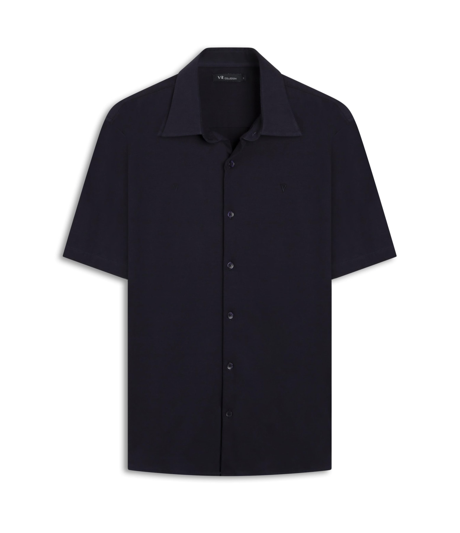 Camisa Malha Pima Slim Dark Navy