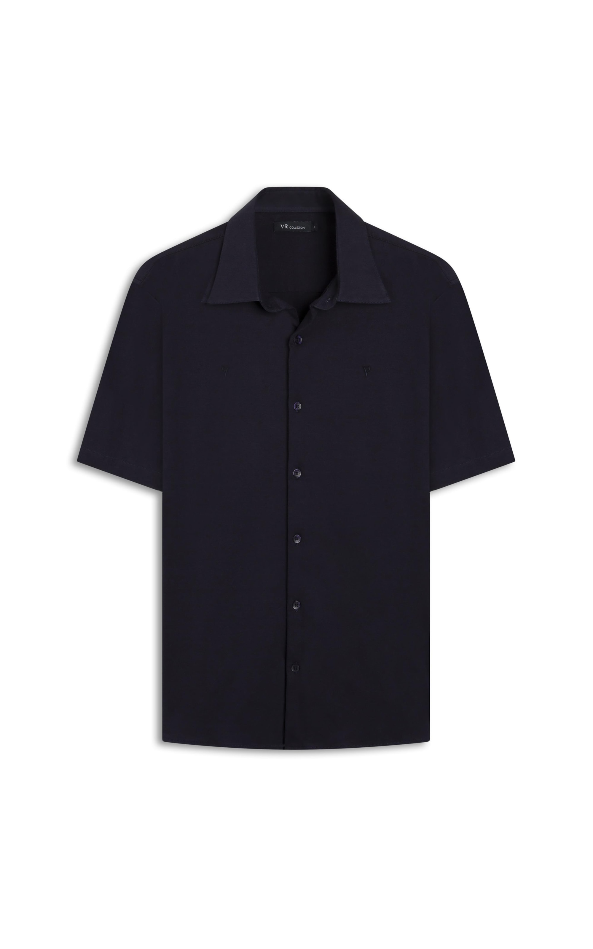 Camisa Malha Pima Slim Dark Navy