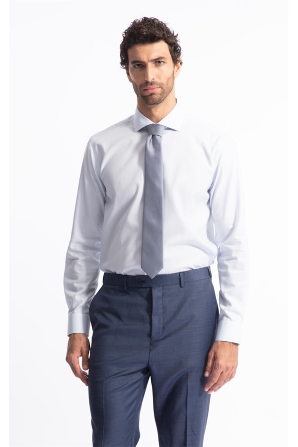 Camisa Maq Bolt New Class Italiana Ml Azul Claro                              