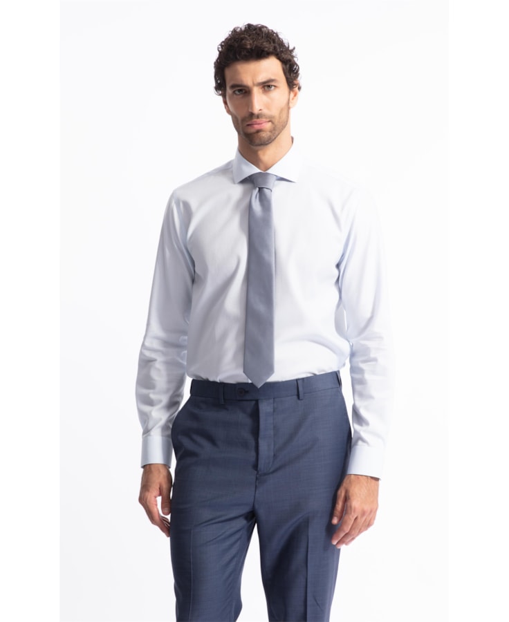 Camisa Maq Bolt New Class Italiana Ml Azul Claro                              