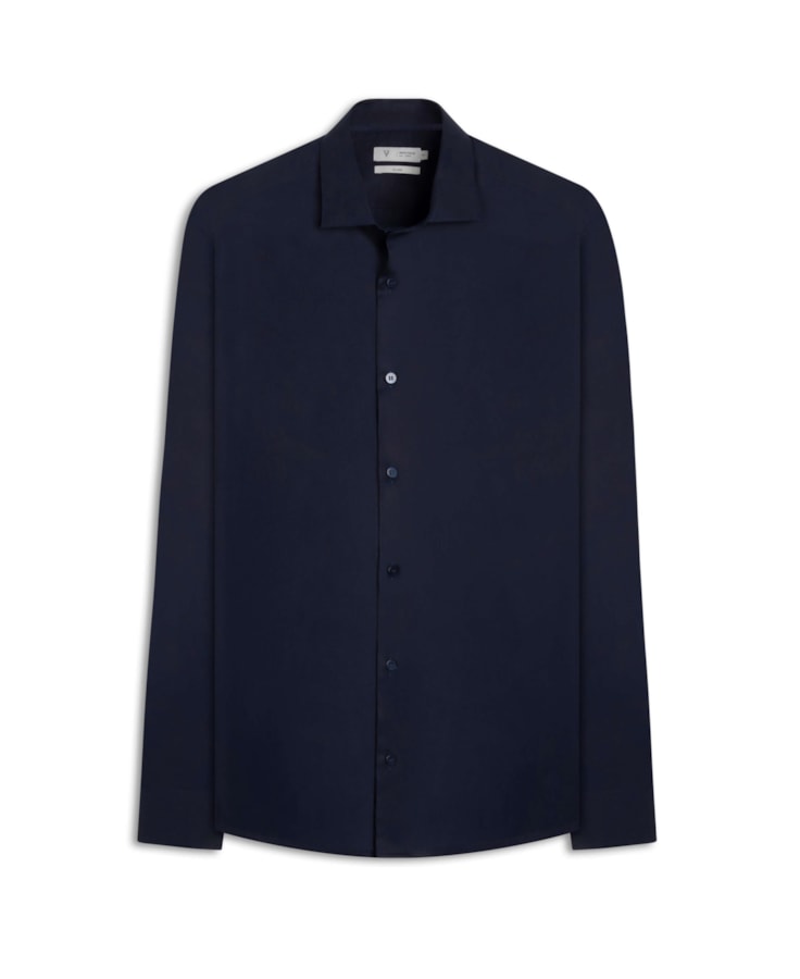Camisa Maquineta Caneleta Dark Navy