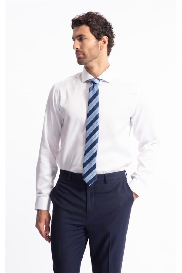 Camisa Maquineta Dots Classic Shangai Ml Branco                                  