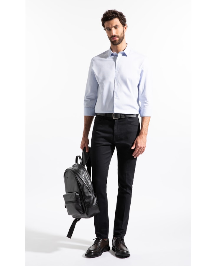 Camisa Maquineta M39 New Class Shangai Ml Azul Claro