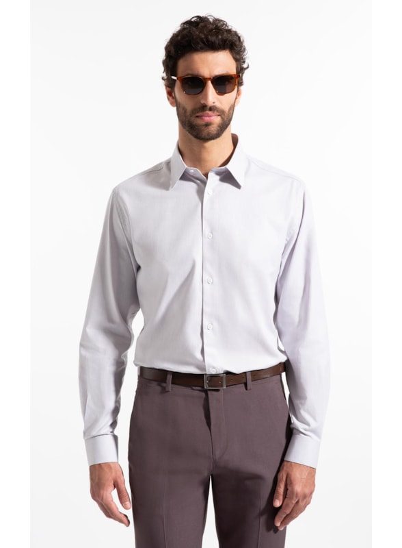 Camisa Maquineta M420 New Class Irish Ml Cinza Claro