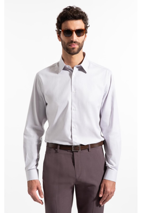 Camisa Maquineta M420 New Class Irish Ml Cinza Claro