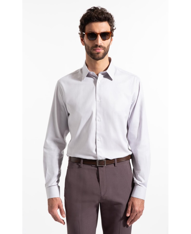 Camisa Maquineta M420 New Class Irish Ml Cinza Claro