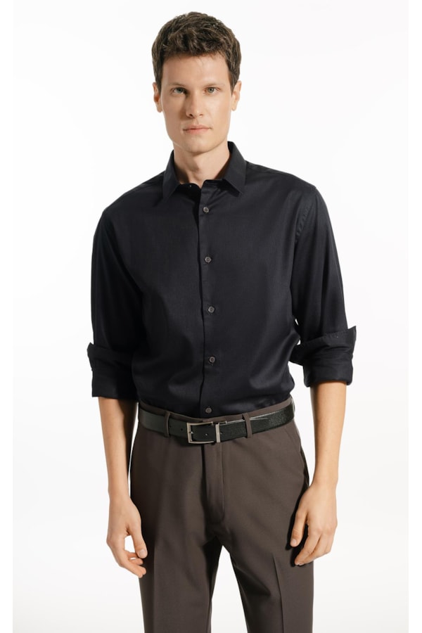 Camisa Maquineta M446  New Class Shangai Ml Dark Navy