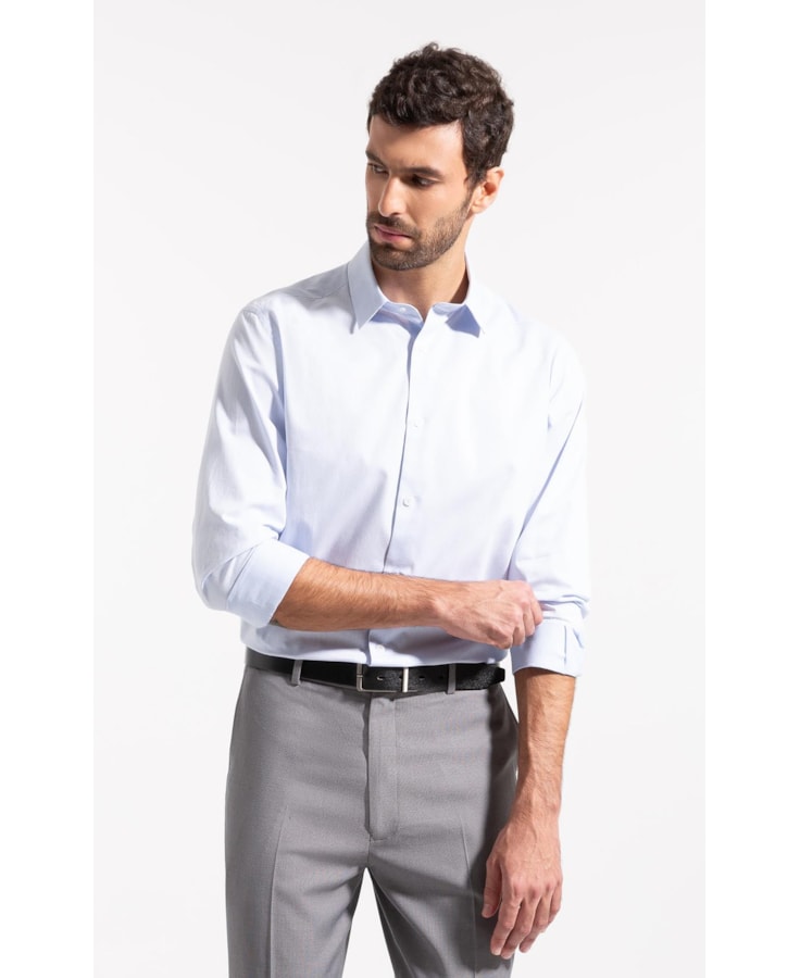 Camisa Maquineta New Class Shangai Azul Claro