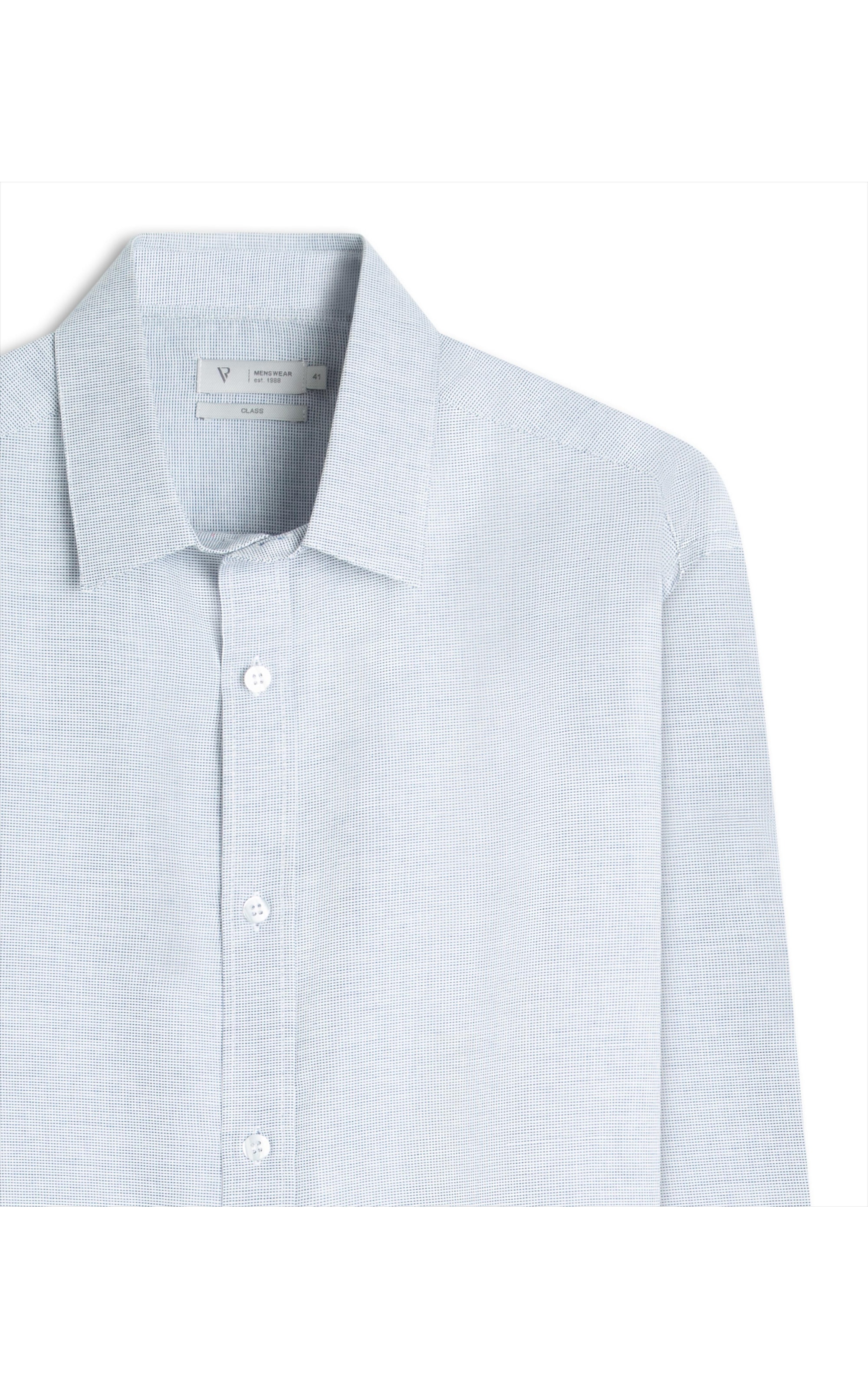 Camisa Maquinetada Carlos New Class Azul Jeans