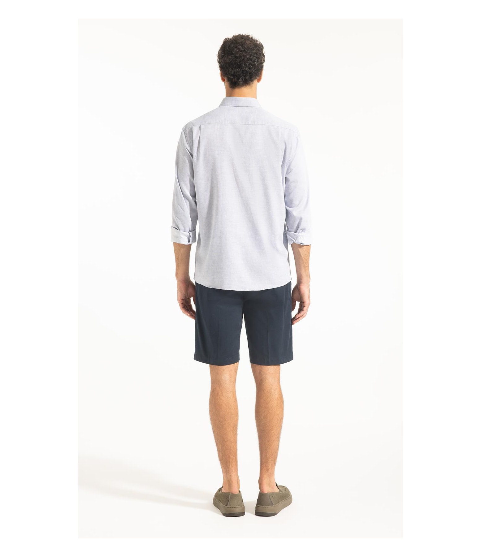 Camisa Maquinetada Carlos New Class Azul Jeans
