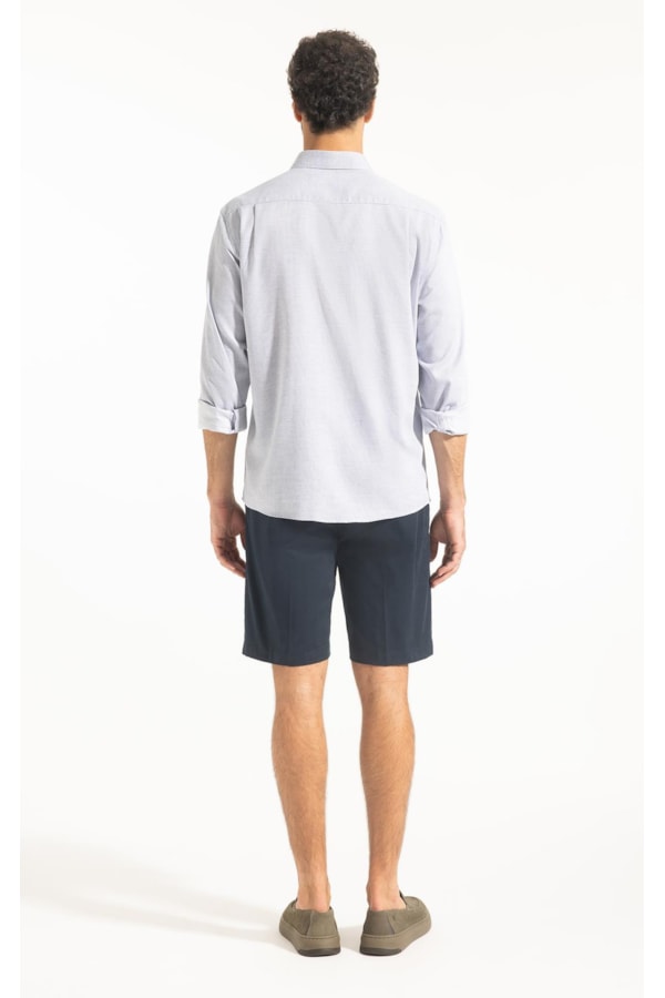 Camisa Maquinetada Carlos New Class Azul Jeans