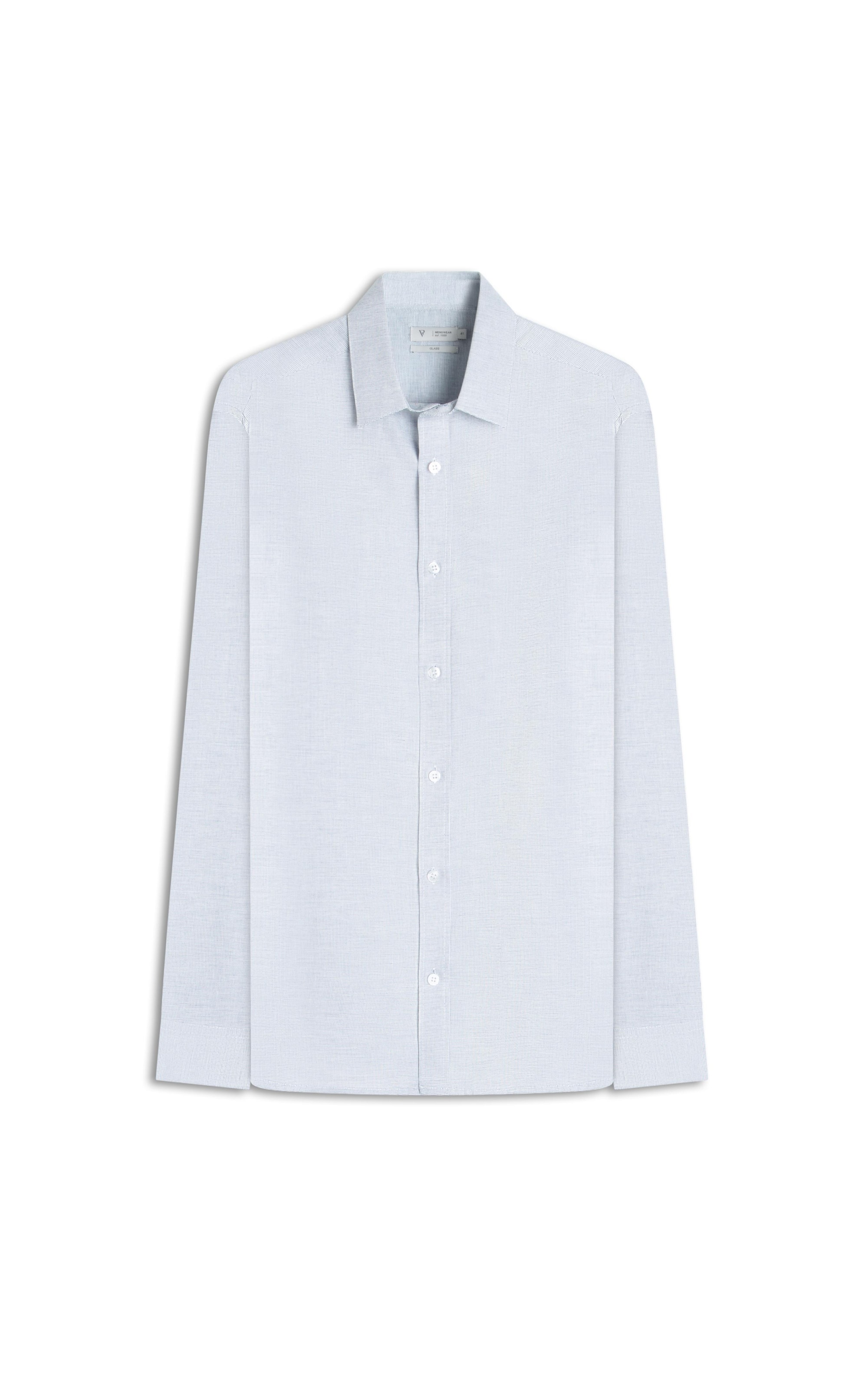 Camisa Maquinetada Carlos New Class Azul Jeans