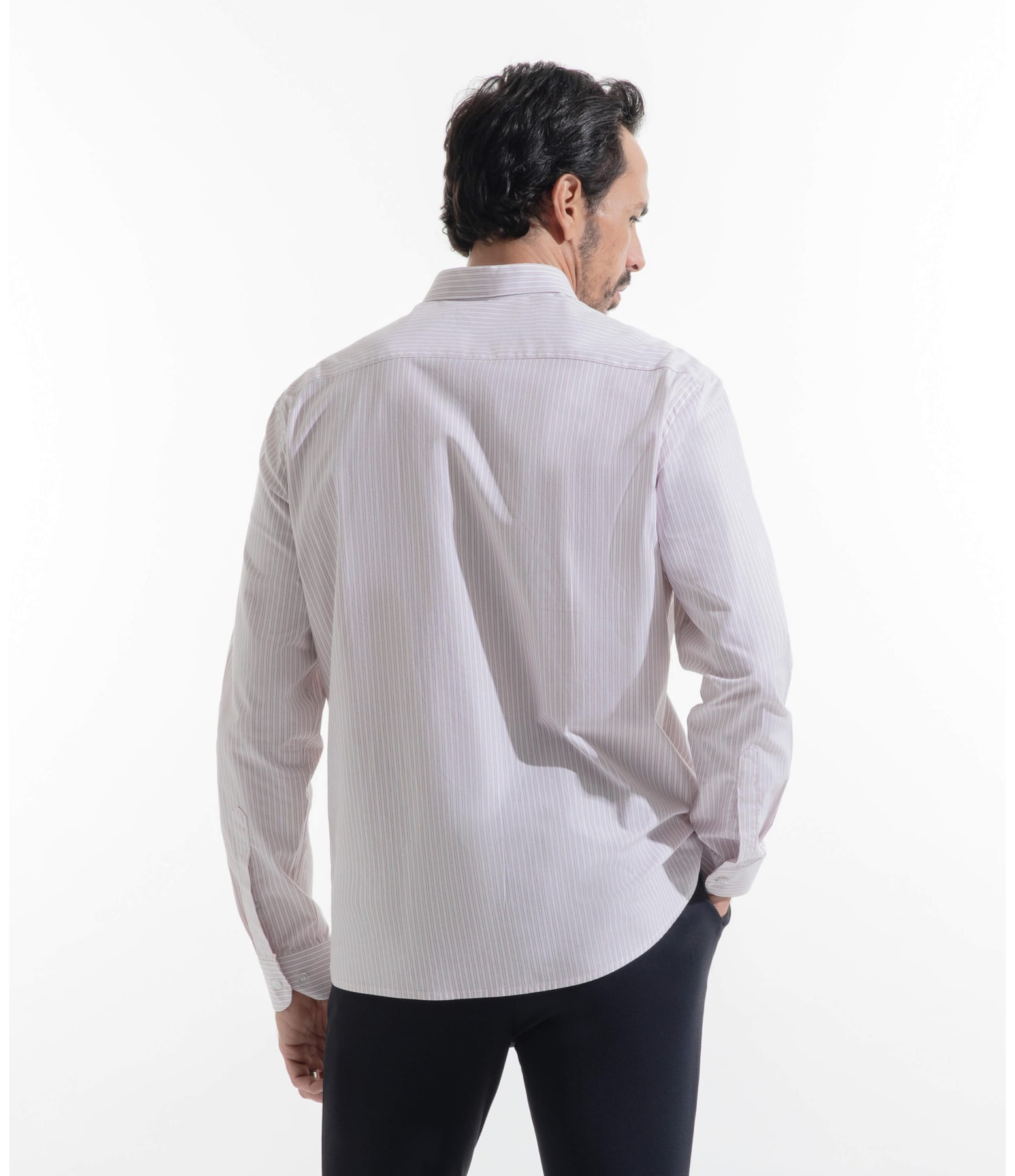 Camisa Medium Slim New Italia Rosa Velho