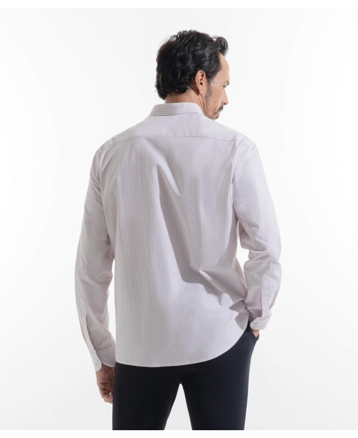 Camisa Medium Slim New Italia Rosa Velho