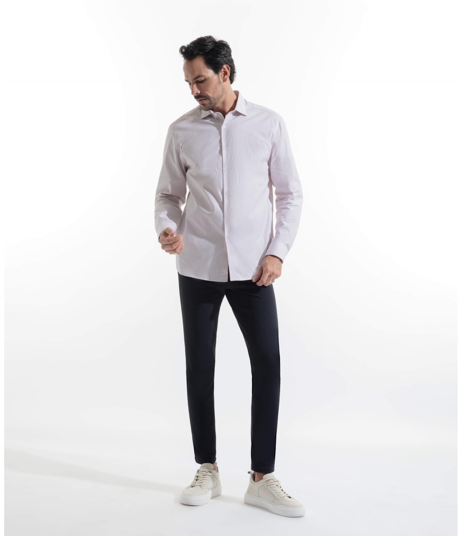 Camisa Medium Slim New Italia Rosa Velho