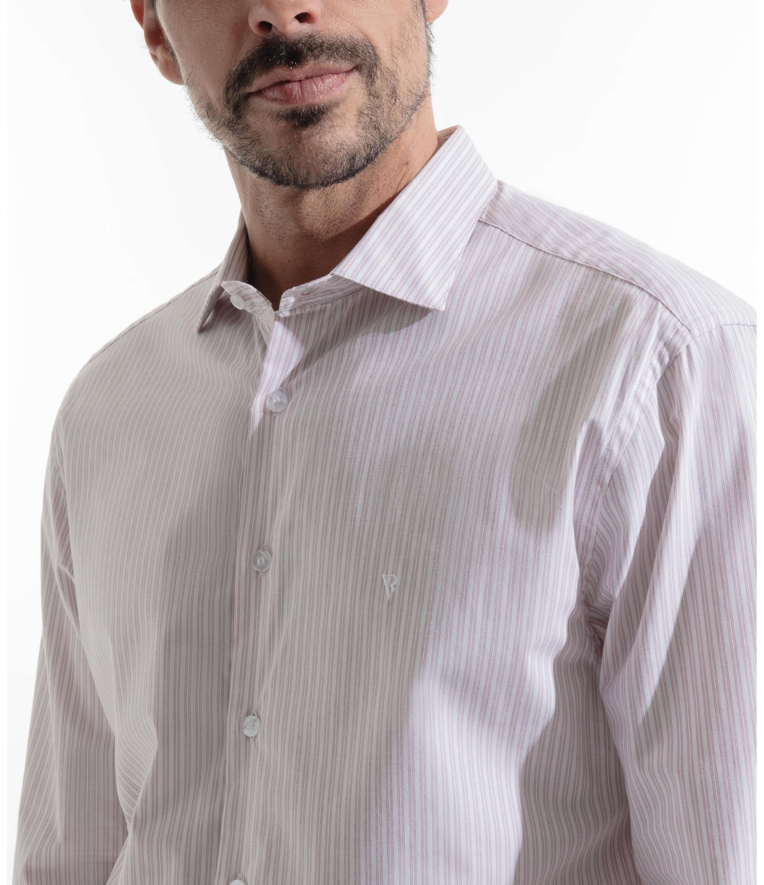 Camisa Medium Slim New Italia Rosa Velho