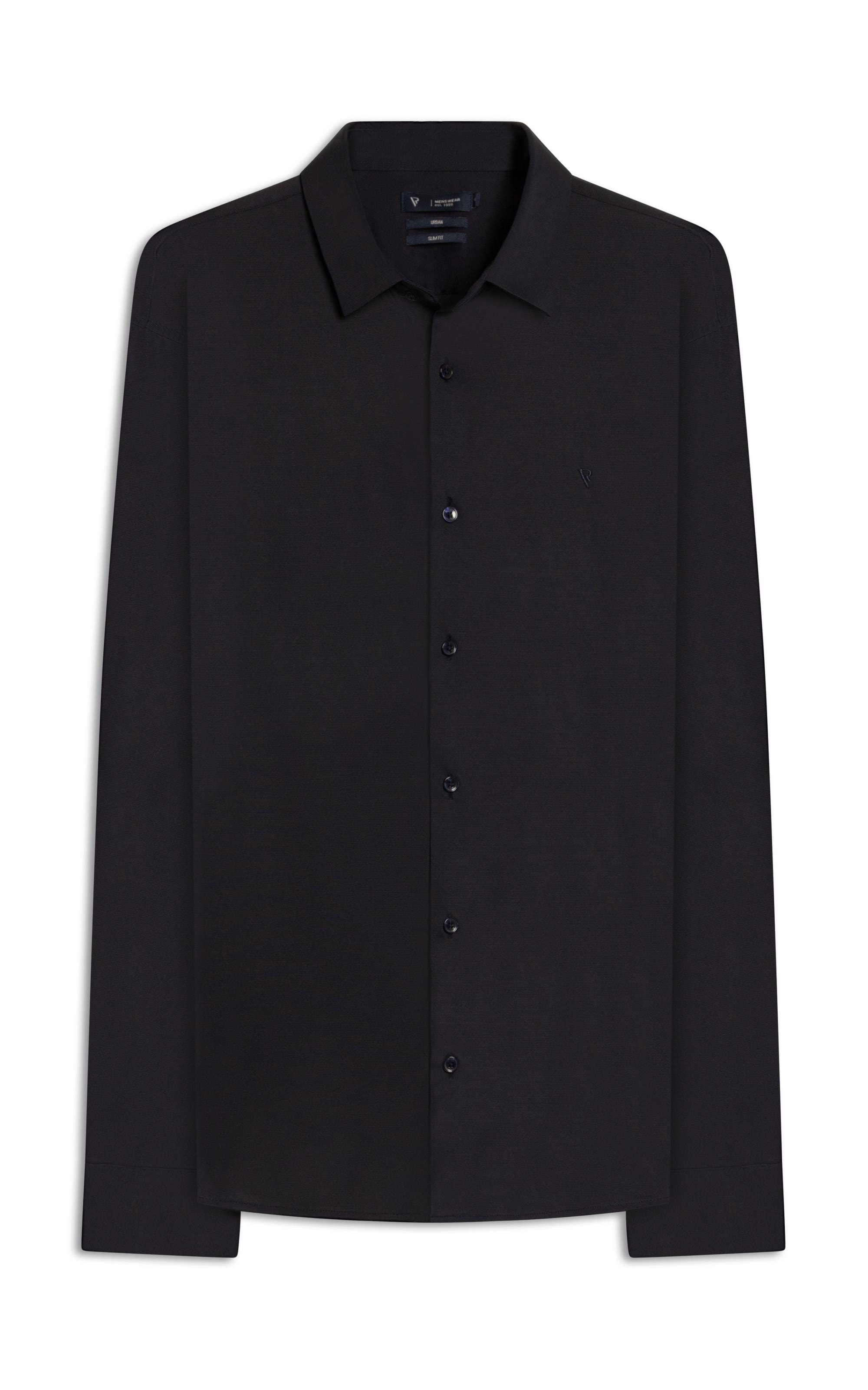 Camisa Micro Piquet  Active Slim Fusioned Ml Dark Navy