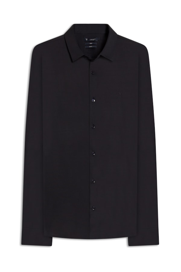 Camisa Micro Piquet  Active Slim Fusioned Ml Dark Navy