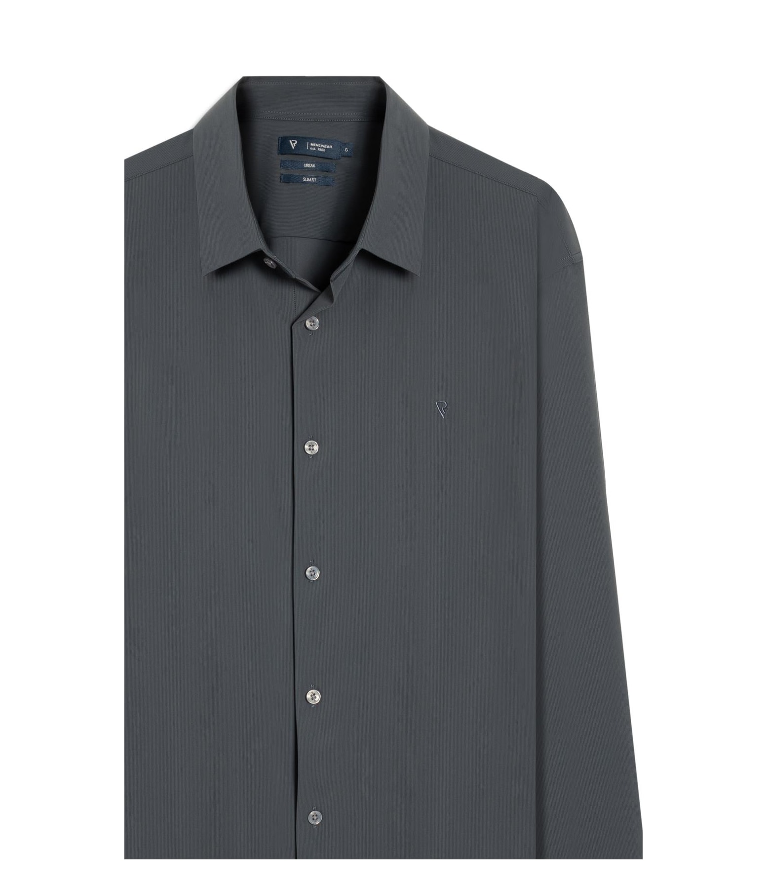 Camisa Micro Stripes Active Slim Fusioned Ml Midnight Blue