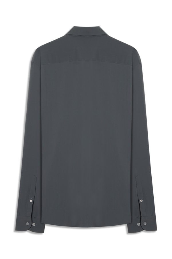 Camisa Micro Stripes Active Slim Fusioned Ml Midnight Blue