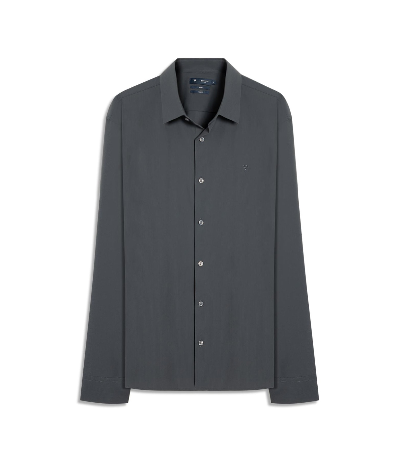 Camisa Micro Stripes Active Slim Fusioned Ml Midnight Blue