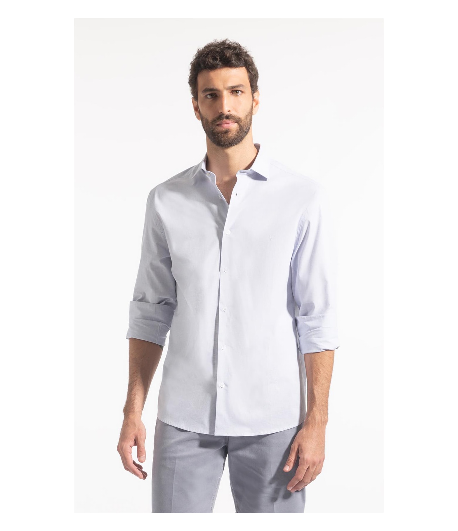 Camisa Micro Xad Cannes Slim New Ita Branco