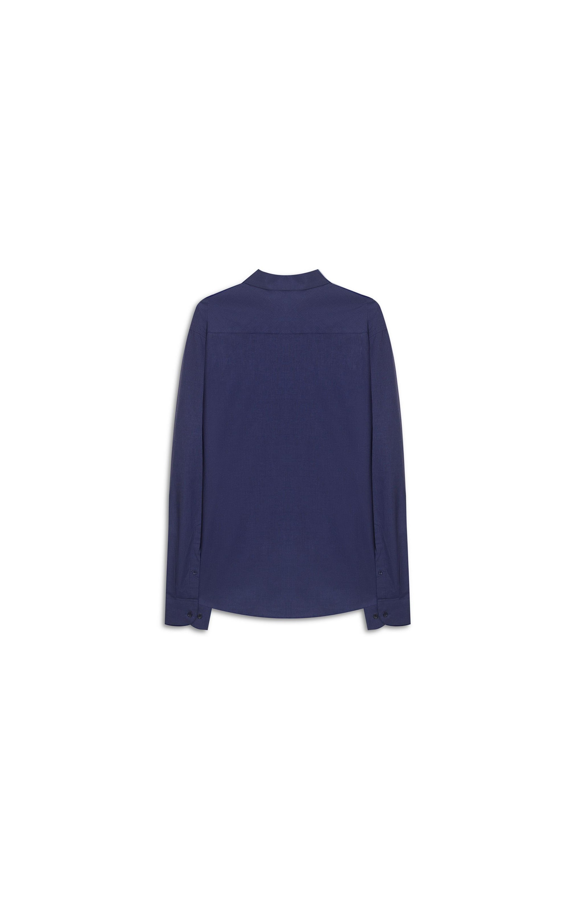 Camisa Micro Xadrez Ravello Slm Shang Dark Navy