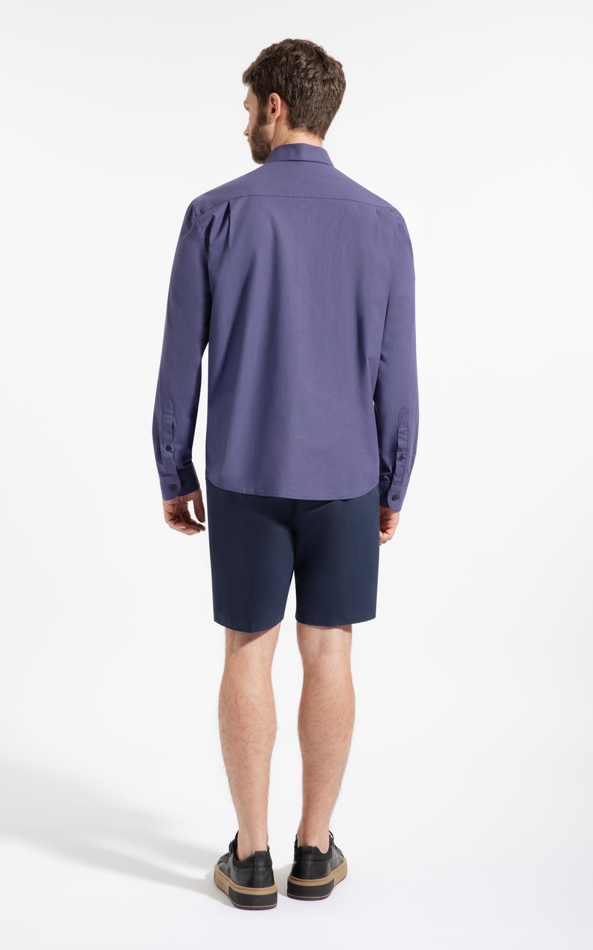 Camisa Micro Xadrez Ravello Slm Shang Dark Navy