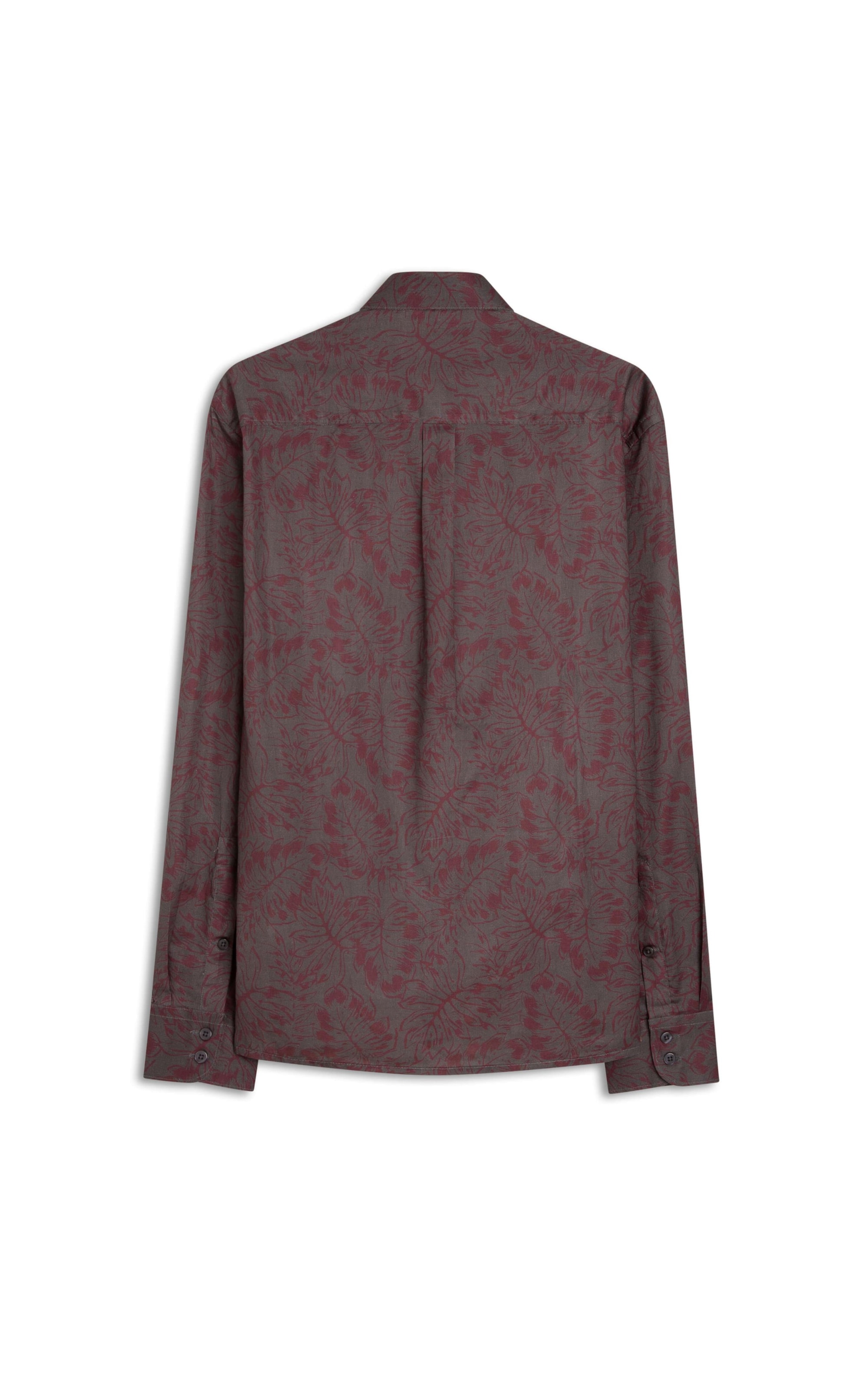 Camisa Monstera Bordeaux