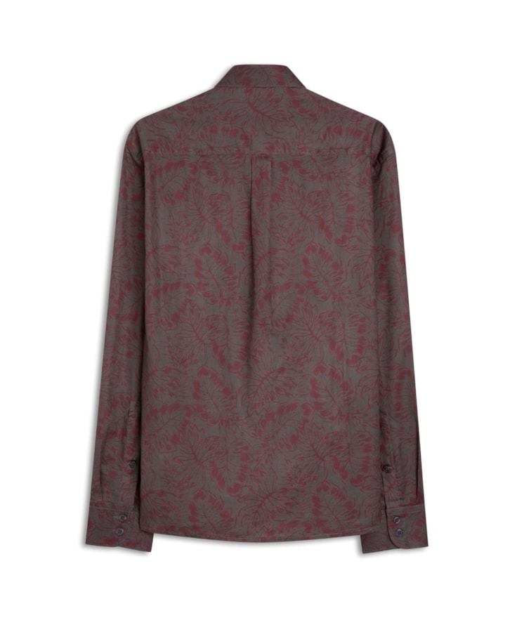Camisa Monstera Bordeaux
