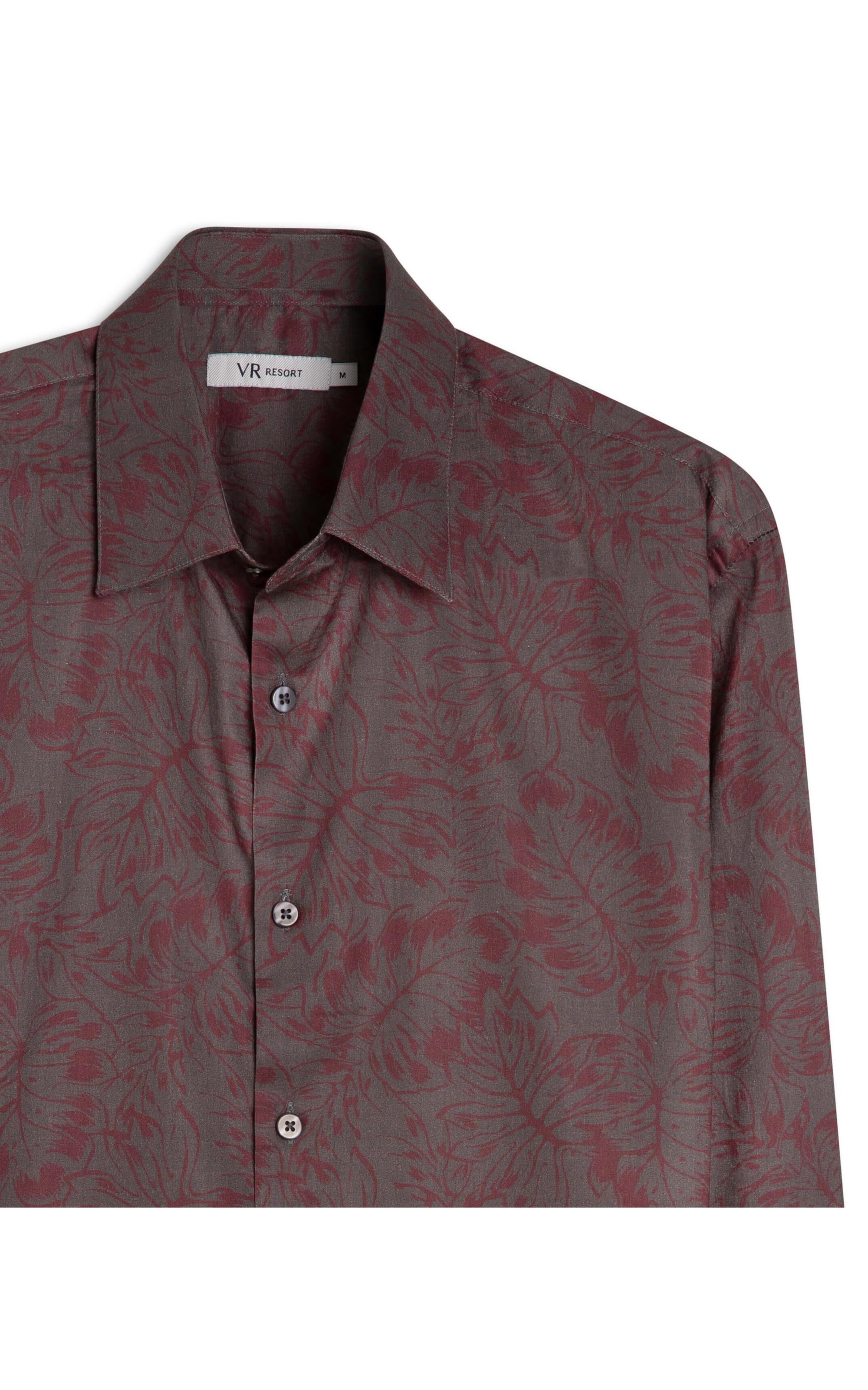 Camisa Monstera Bordeaux