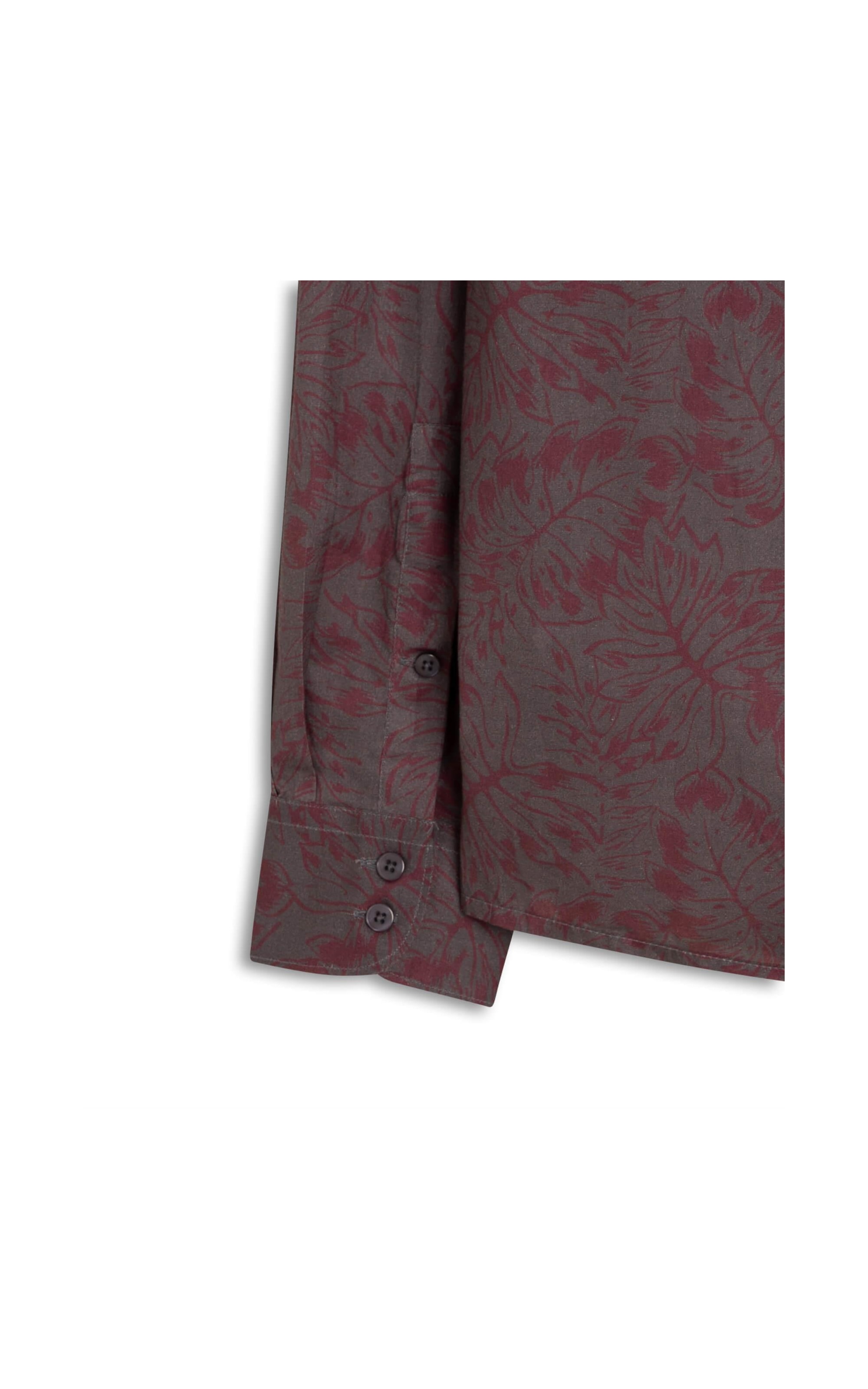Camisa Monstera Bordeaux