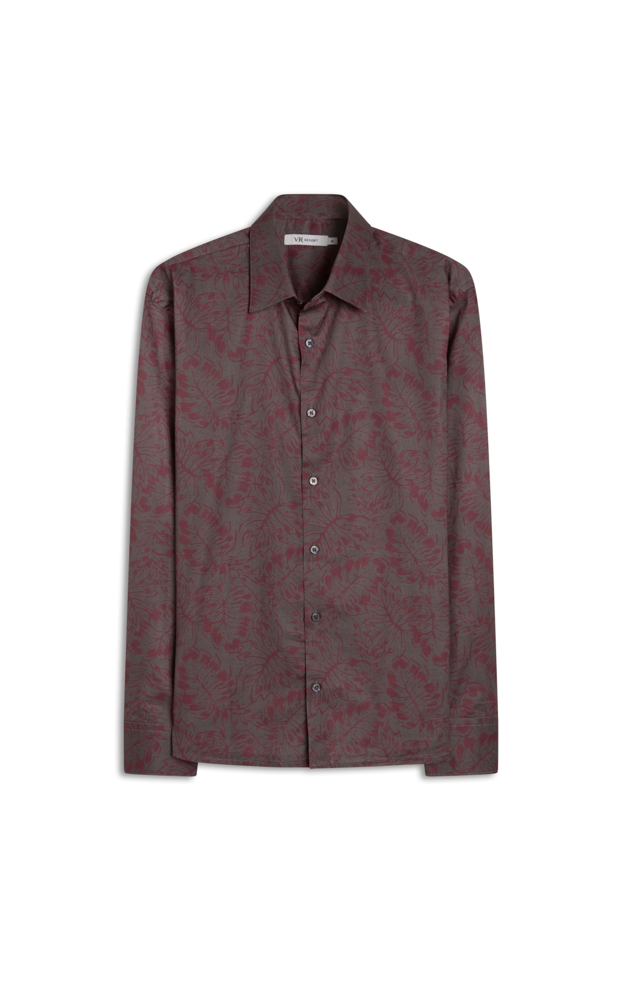 Camisa Monstera Bordeaux
