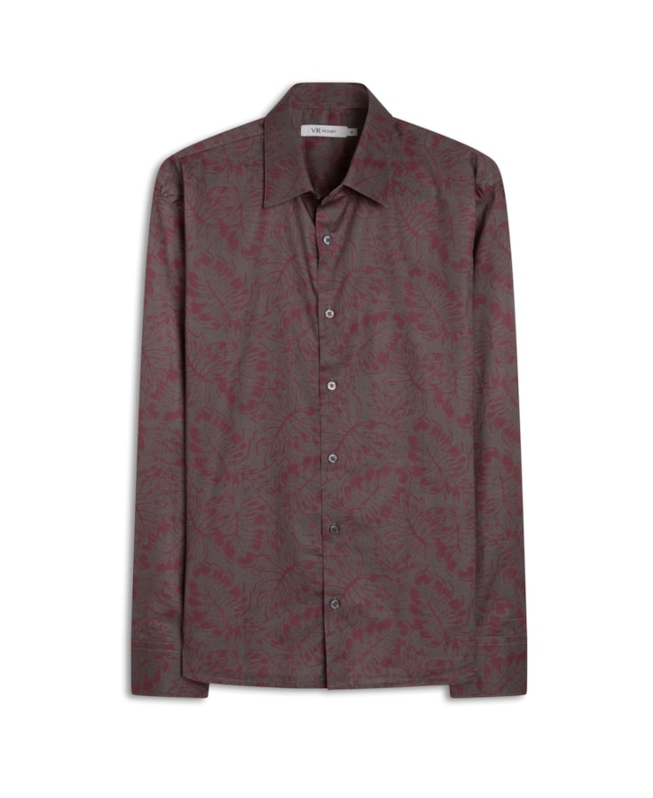 Camisa Monstera Bordeaux