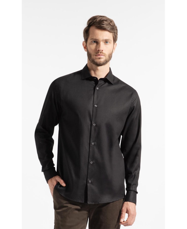 Camisa Mqui Micro List Nw Clas Nw Ita Preto